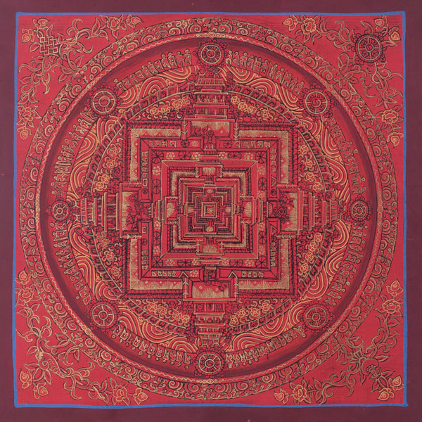 kalachakra mandala tibetan thangka painting